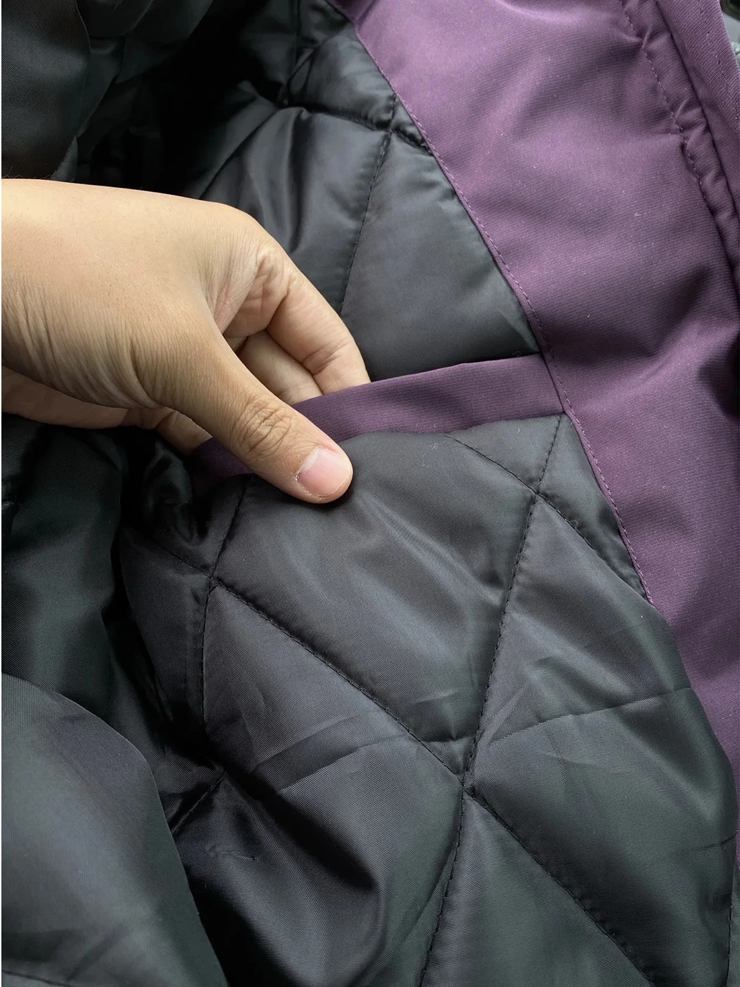 Purple Deconstructed Patchwork Stand Collar Baseball Cotton Jaet Men's Winter American Sle Cotton Coat Cleanfit Jaet