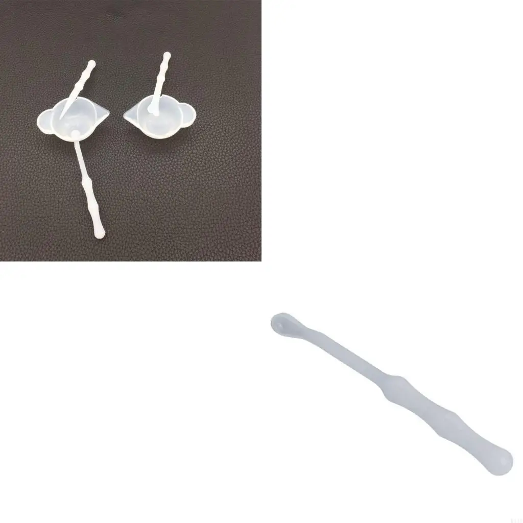 91AF UV Resin Mixing Silicone Cup Mini Silicone Mixing Stirrers Epoxy Resin DIY Craft