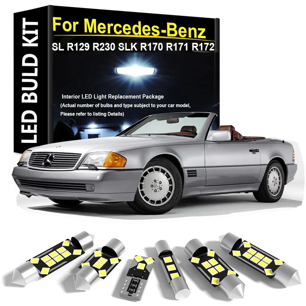 

Car Interior Light LED For Mercedes-Benz SL R129 R230 SLK R170 R171 R172 1992-2009 2010 2011 2012 2013 2014 2015 2016 Canbus