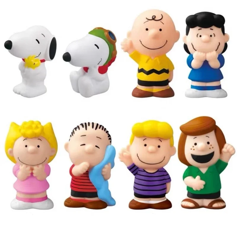 

Bandai Shokugan оригинальные 8 шт. Snoopy Friends арахис аниме фигурка игрушки для детей подарок Коллекционная модель украшения