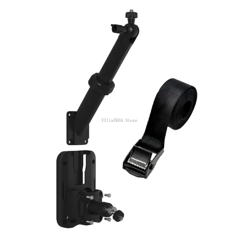 Double Mount Security Camera Brackets For Outdoor Solar Powered Surveillances Systems With 2 Standard 1/4 Thread And 360 Degree