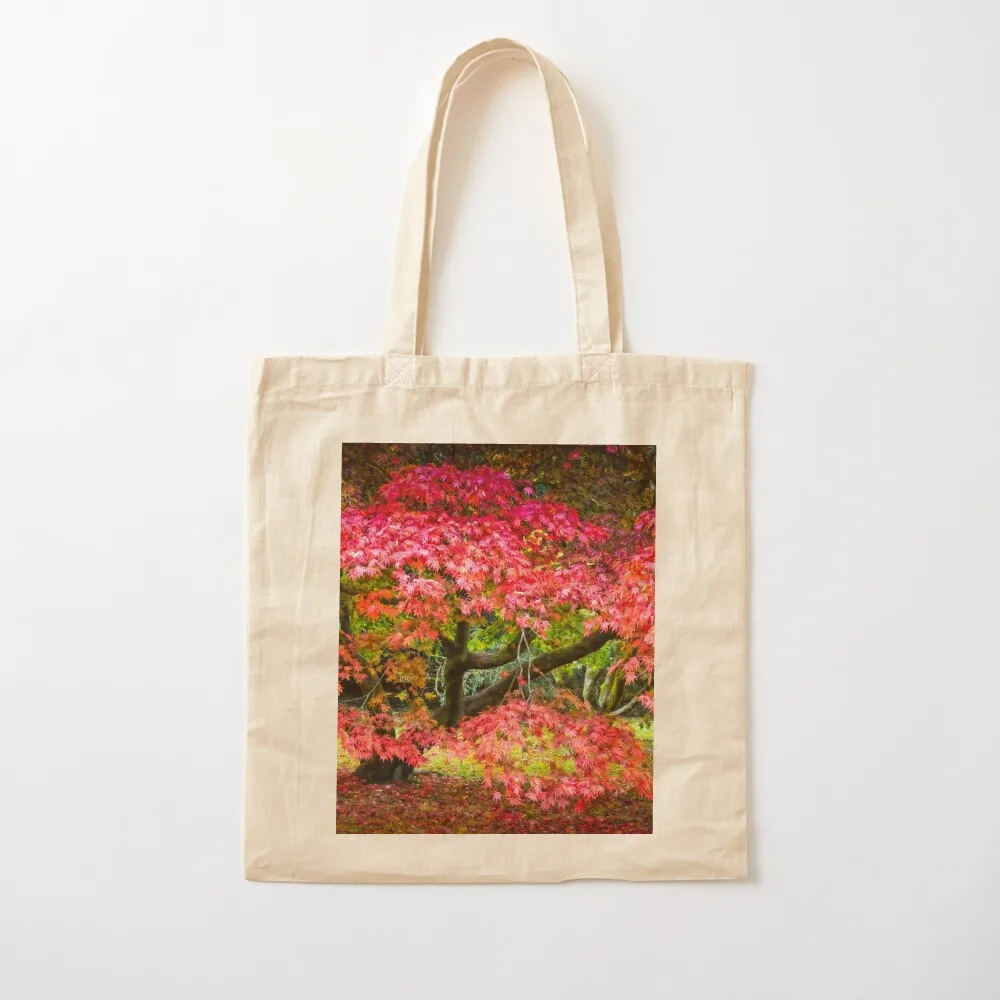 

Fiery Red Acer Tote Bag Shopping bags tote bag screen shopper bags Reusable bags Canvas Tote Bag