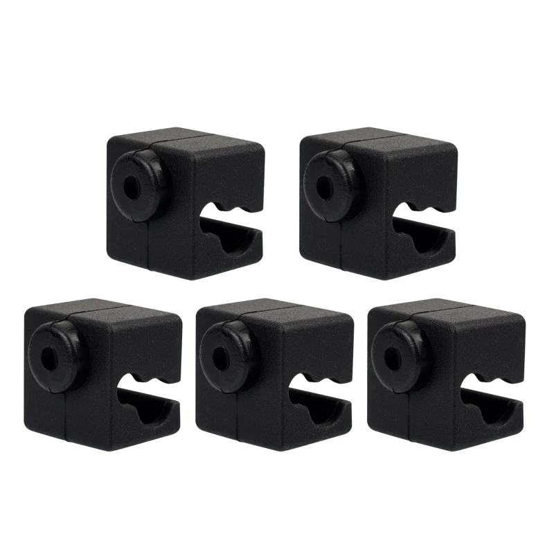 5Pcs for 3D Printer V5 Heating Block Case Protective Silicone Sock Cover for Original I3Mega Aluminum Heater Block