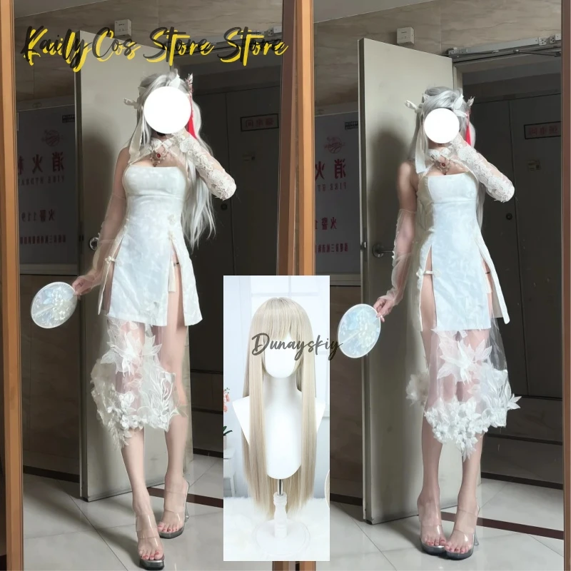 

Сексуальное вечернее белое платье Cheongsam Butterfly Nikke The Goddess Of Victory Modernia Marian Косплей Костюм Любовь Цветок Хэллоуин