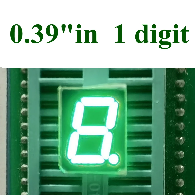 

20PCS/LOT 0.39 inch 1 Bit 7 Segment Pure green LED Display Digital Tube Plastic Metal Common CATHODE(Nixie tube)