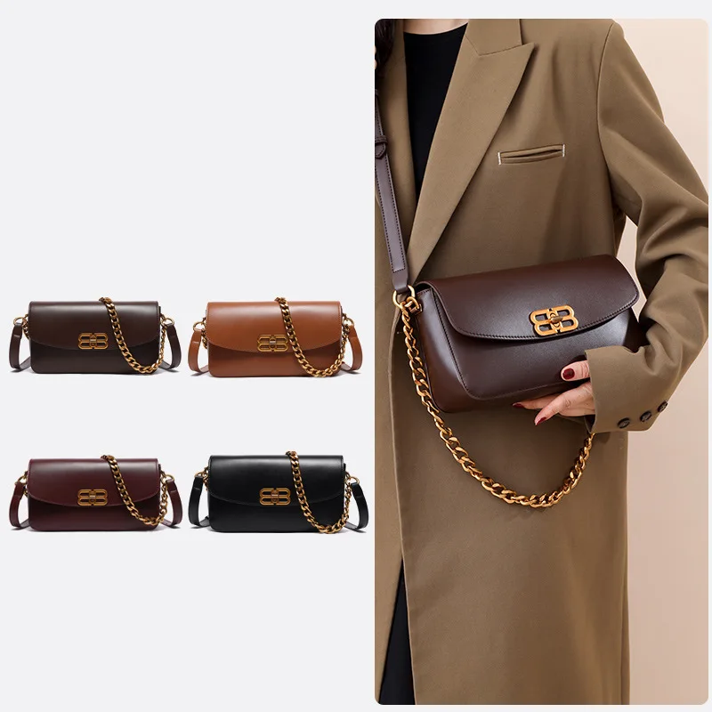 Bolsas crossbody retrô para mulheres, textura avançada popular, combinando tudo, bolsa quadrada pequena, transmissão ao vivo, outono, nova, ba, 2023