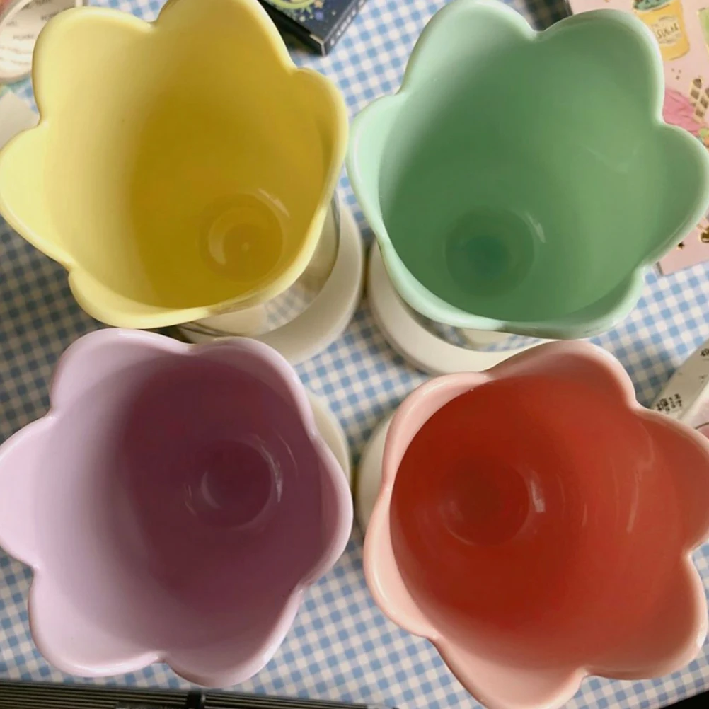 

Green Petal Design Storage Canister Pen Pencil Holder Makeup Brush Organizer Desktop Utility Container for Neat Workspace Setup