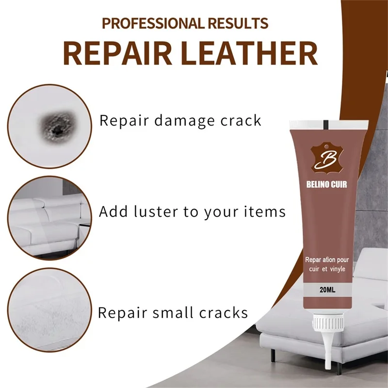 Leather Repair Gel 10 Colors Leather Complementary Color Repair Scratches Cracks Repair Car Leather Seat Sofa Repair Tool