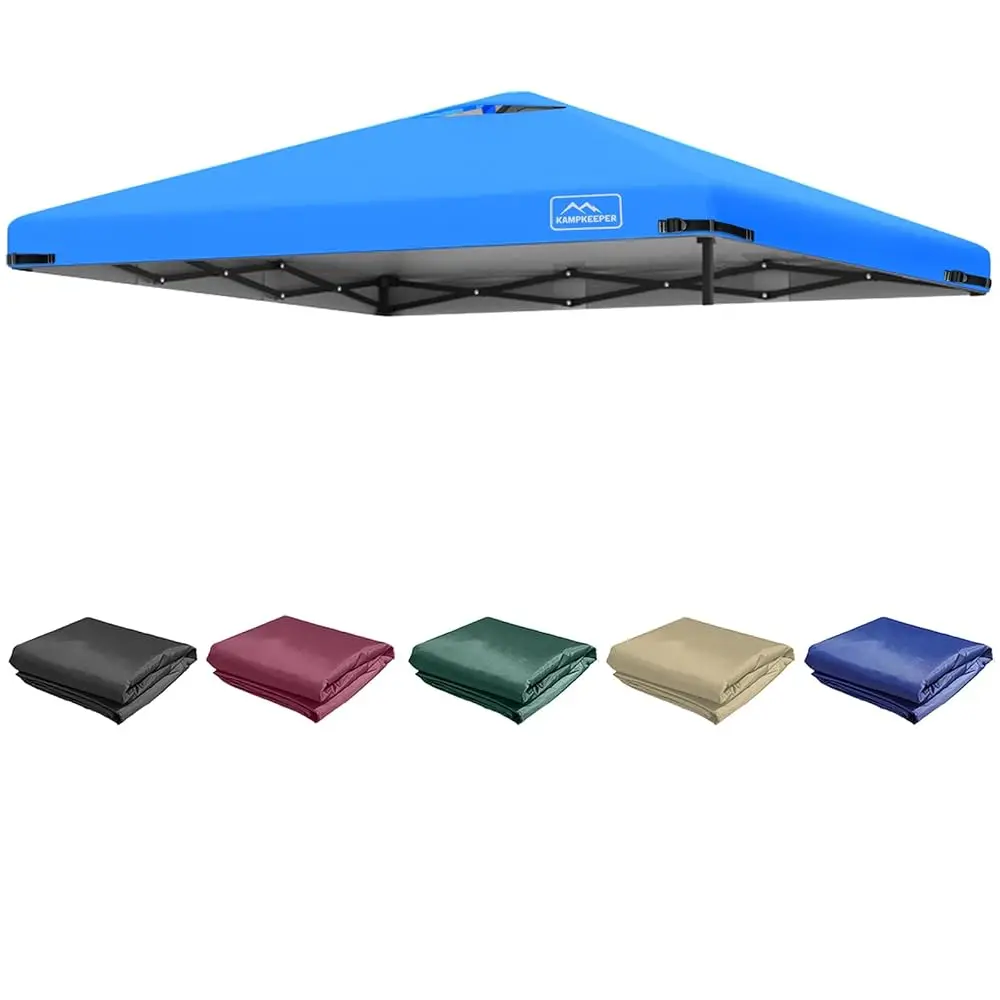 

10X10 Replacement Top Up Canopy Tent Top Cover Roof With Air Vent And Adjustable Elastic Strap, Polyester Uv Waterproof For
