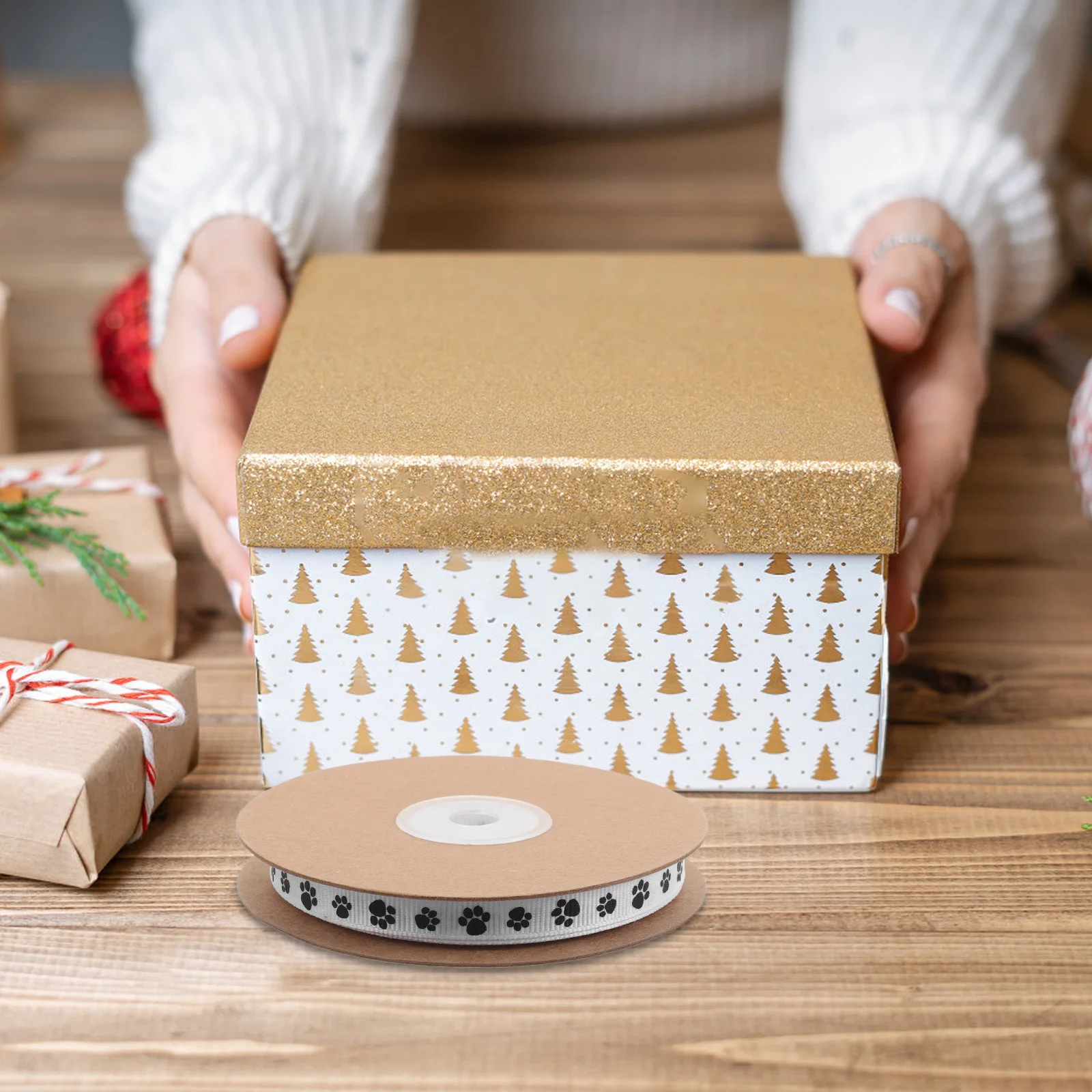 

Claw Print Ribbon Crafting Animal Ribbons for Crafts Materials Fabric Polyester Diy Supplies Paw Pattern