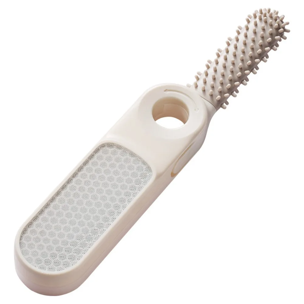 

Purple Color Foot File with Cleaning Brush Deep Clean 2 In 1 Foot Callus Remover Portable Footplate File