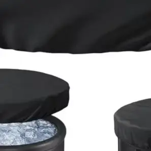 Ice Bath Cover With Drawstring For Round Tub 85cm 95cm, Cold Plunge Lid Dust=Proof Shield Outdoor All-Weather Protection