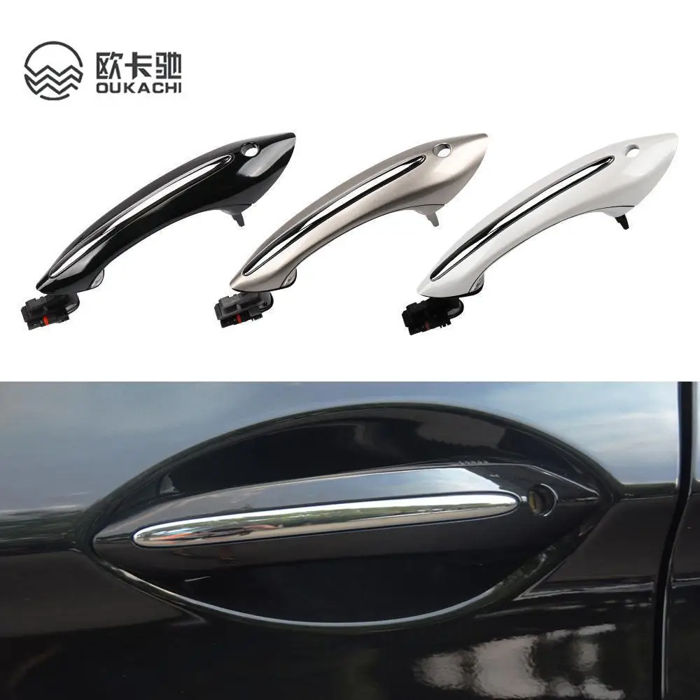 Black White Brown Car Exterior Comfort Access Door Handle Keyless For BMW 5 7 Series F02 F10 F06 F07