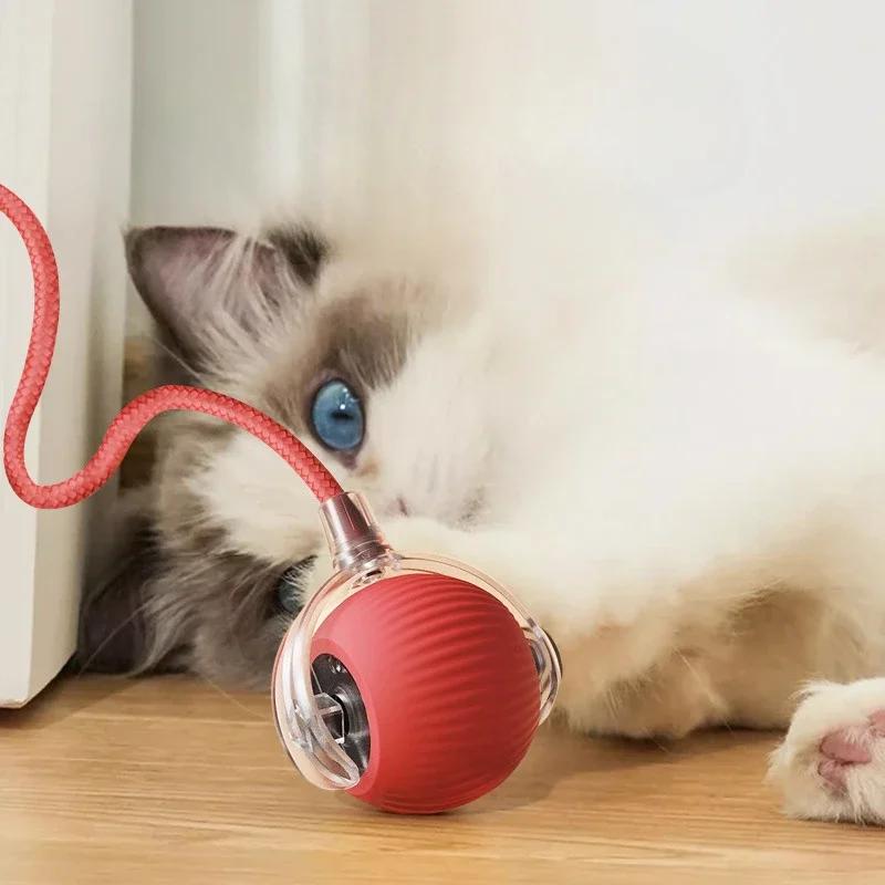 Pelota para caminar para perros automática inteligente de juguete, resistente a mordeduras, autopartrante, amigable con los gatos, fácil de limpiar, inodoro