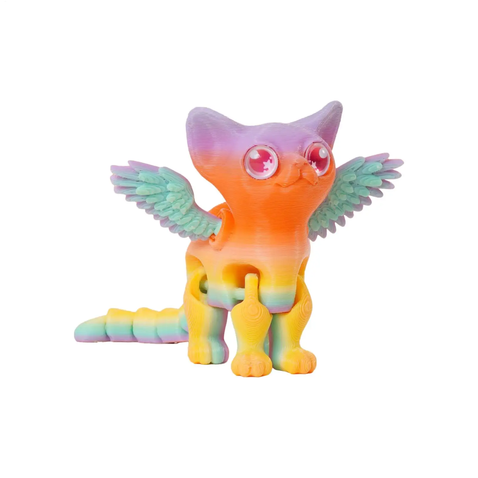 3D Printing Animal 3D Printing Cat Animal Figure for Desk Articulated Multi-Joint Ornament Fidget Toy for Pet Lovers Teens view 5