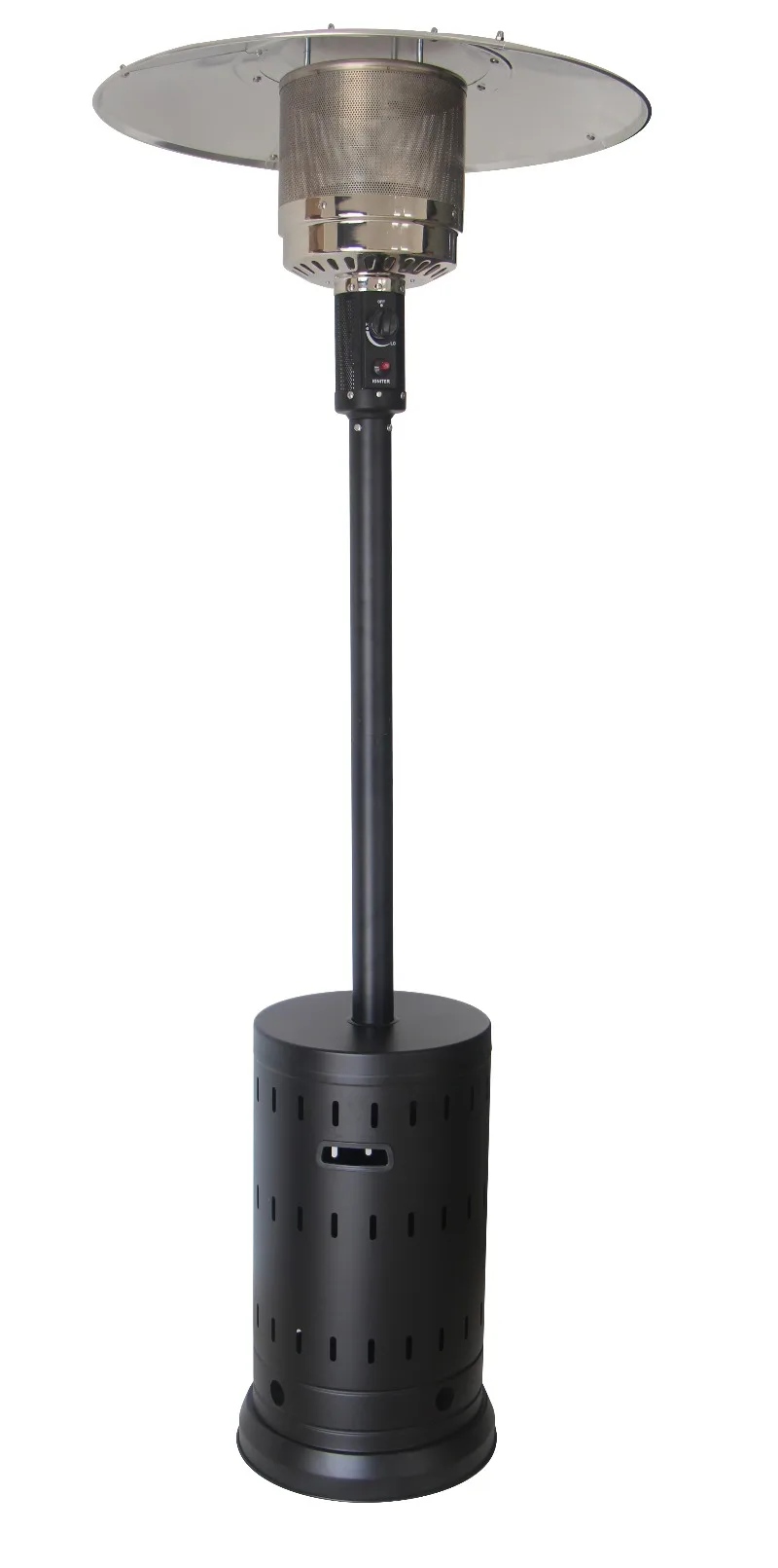 

【Best-selling】China Factory's Advanced Technology Patio Heater Stand Hot Sale Black Umbrella Stainless Steel Natural Round Shap