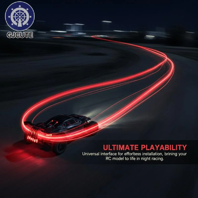 10 LED Light For WPL D12 D42 1/10 RC Car Upgrade Parts Decoration Accessories Realistic Remote Control Car Modification