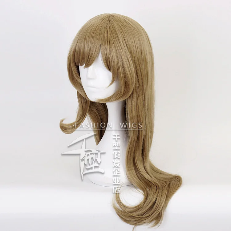 Game Genshin Impact Lisa Minci Cosplay Wig Light Brown Lisa Heat Resistant Fibre Wigs + Wig Cap