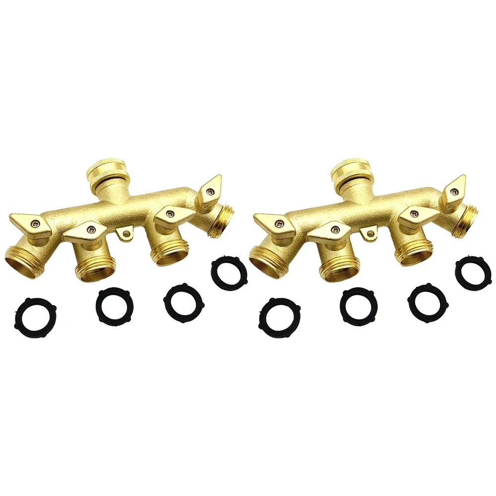 

Convenient Brass Distributor Brass Accessories Garden Brass Four Way Ball Valve Garden Gaskets Outdoor Tap Fitment