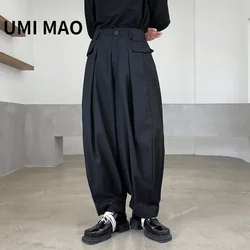 UMI MAO Diablo Yamamoto Niche Design Ultra-wide Trouser Legs Trendy Temperament Versatile Loose Trousers mens clothing Y2K