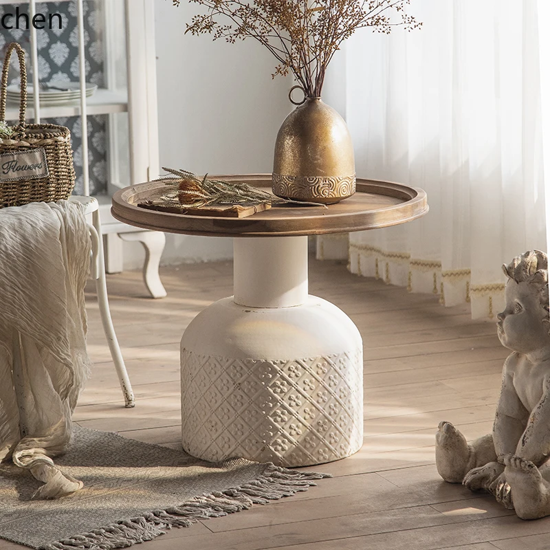 HT art créatif bord rond en fer forgé coin quelques vieux bois massif en fer forgé travail du bois