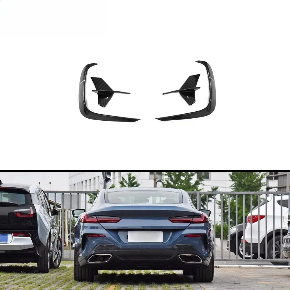 

4PCS Dry Carbon Fiber G14 G15 Rear Bumper Side Canards for B-MW 8 Series M850i X-Drive M-Sport 2D 2018-2022