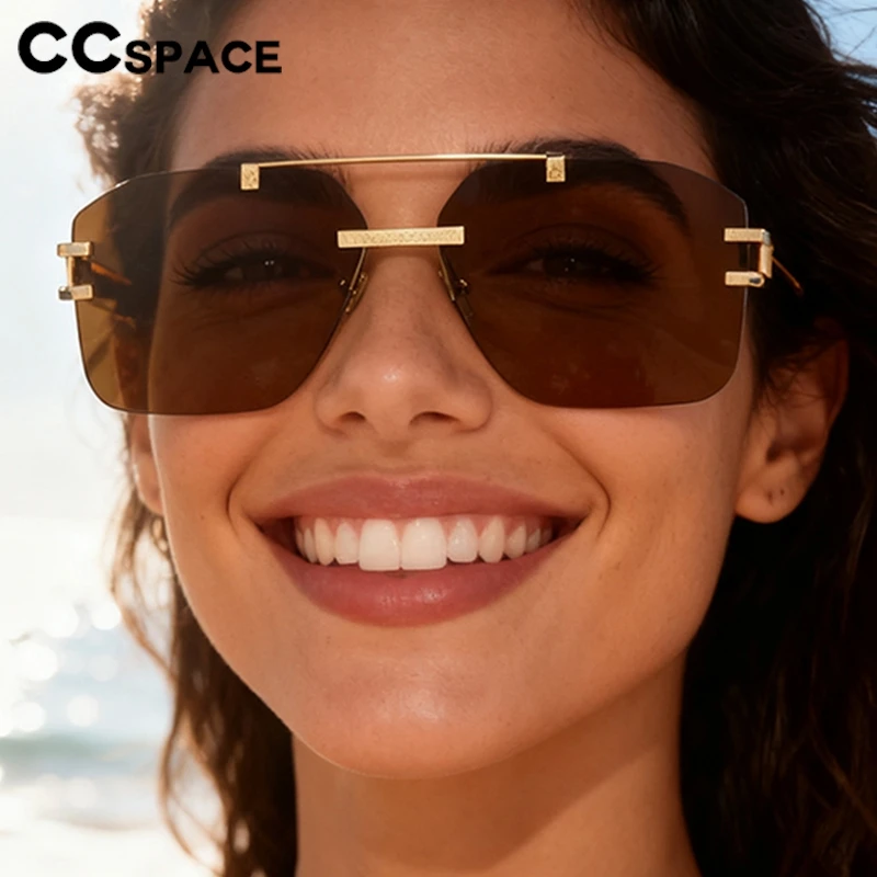 marca-de-luxo-designer-feminino-oculos-de-sol-dos-homens-sem-aro-piloto-popular-uv400-tons-ao-ar-livre-armacao-metal-viga-dupla-sunnies