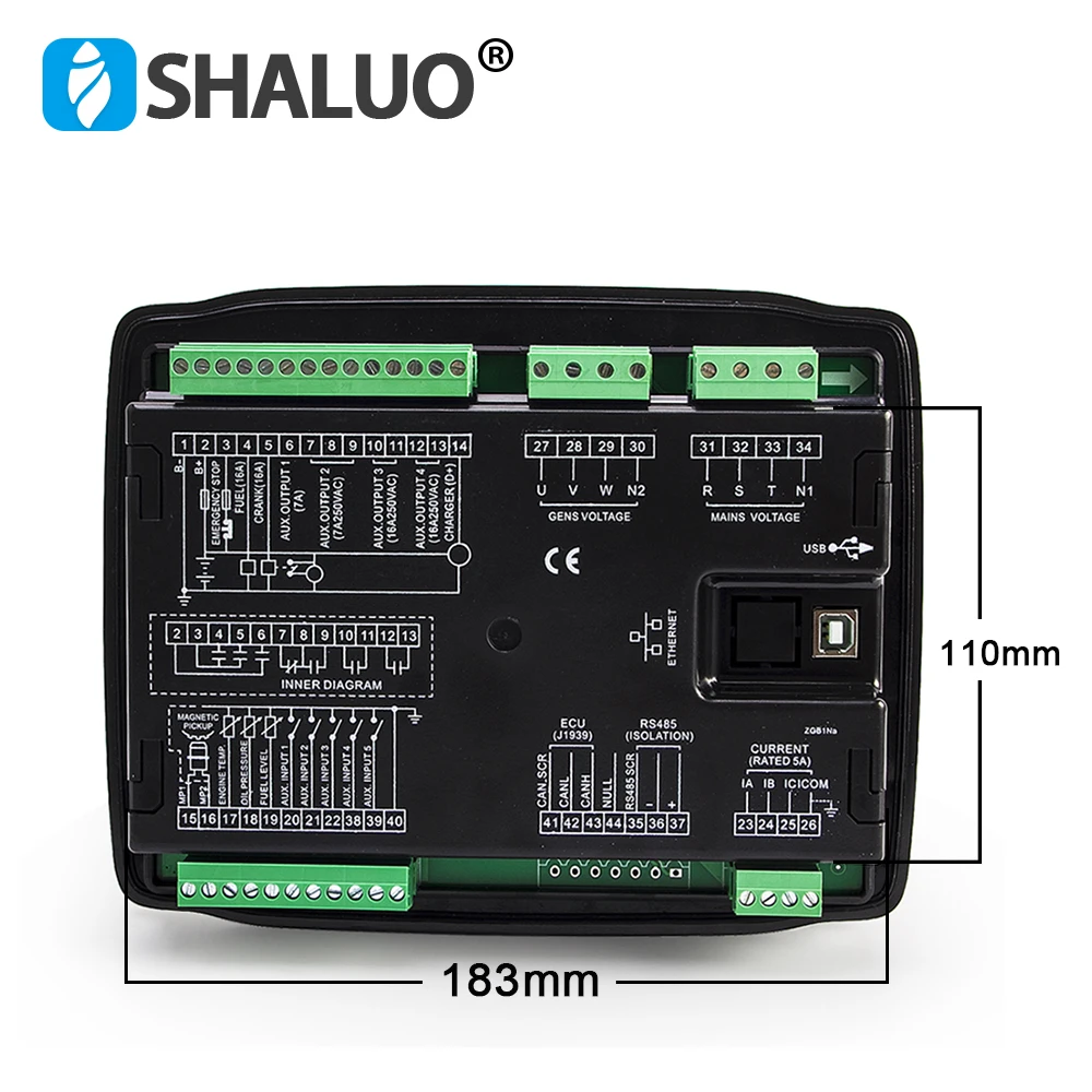 Imagem -02 - Auto Start Diesel Generator Controller Painel de Módulo de Controle Peças Genconjunto Eletrônico Substituir Hgm6120n Hgm6110n 6120u 6110u Amf