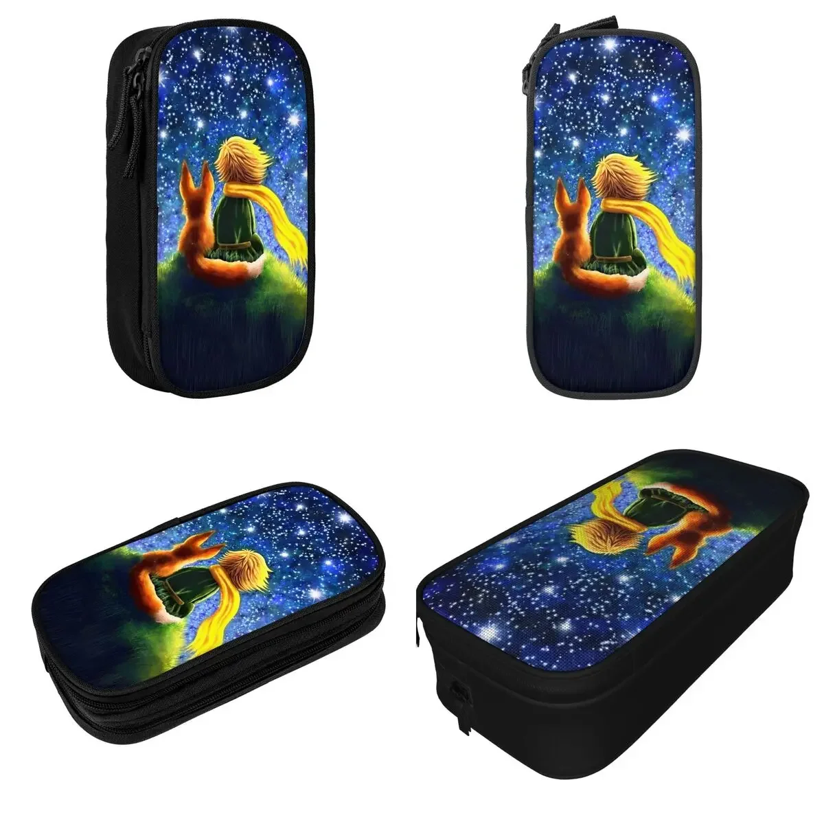 The Little Prince Starry Sky Pencil Cases Pen Bags Girl Boy Large Storage School Supplies Zipper Pencilcases