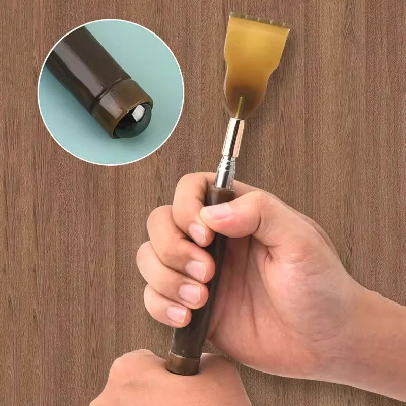 

【Extendable Magnetic Ball Hackle Back Scratcher With Magnet Telescopic Backscratcher Massager Back Scraper Gift】