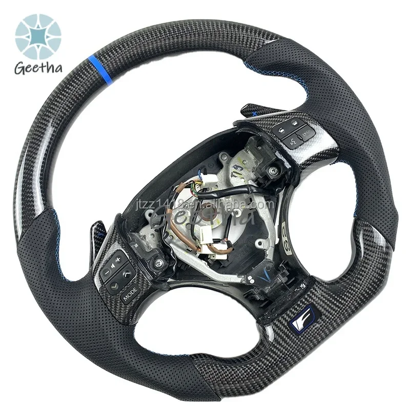 For Lexus IS Fsports 2008 2009 2010 2011 2012 2013 Steering Wheel Carbon Fiber Shift Paddles Leather
