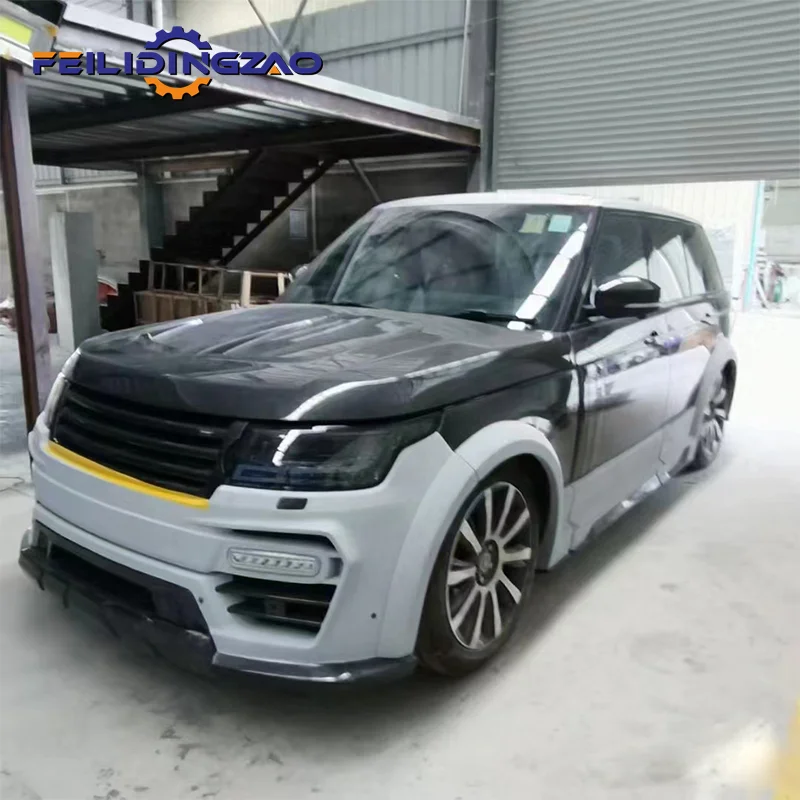 For Range Rover Upgrade to MSY Wide Body Kit Front Bumper Grille Headlight Car Fender Rear Bumper Exhaust Body Kit