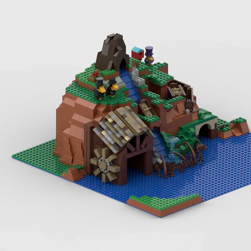 Klocki konstrukcyjne Moc, Splash Mountain, technologia, klocki modułowe, model, prezenty, zabawki świąteczne, zestawy DIY, montaż