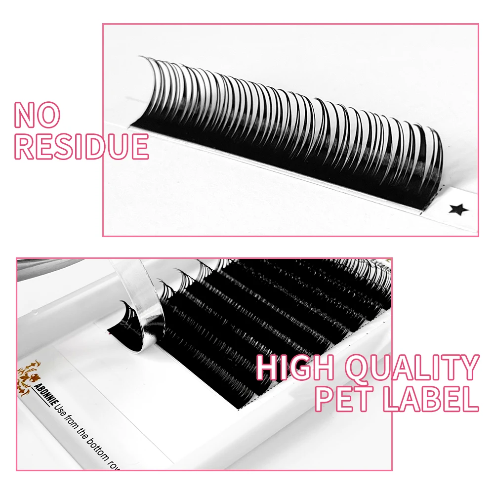 Abonnie Wet Lashes Cosplay Eyelash Extensions 0.07mm Silk Spikes Lashes Manga Wispy Premade Russian A Shape Natural Eyelashes