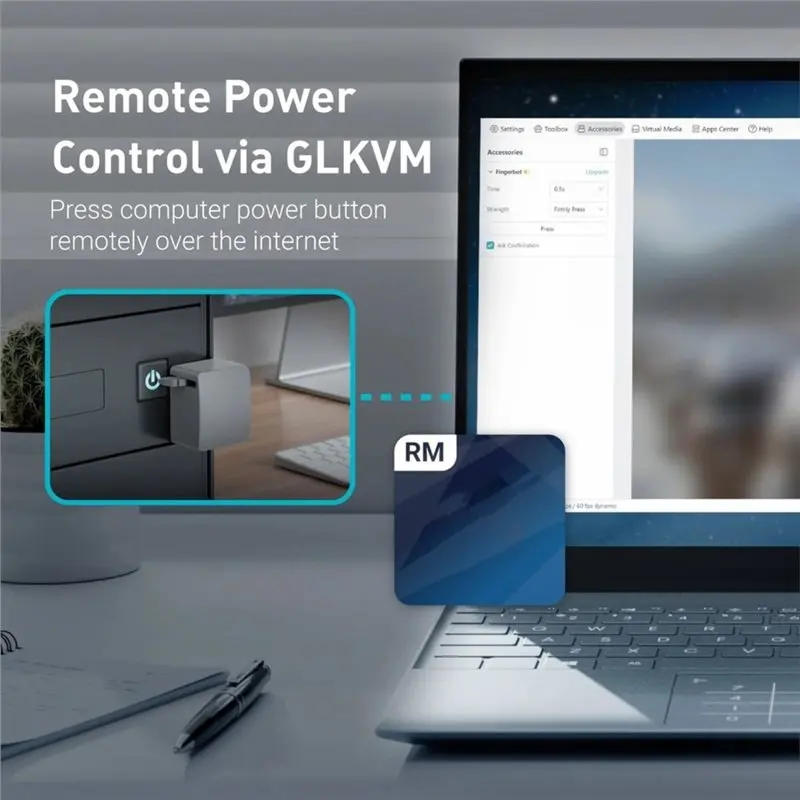 Finger Robot Remote PC Power Control For GL.Inet Comet GL-RM1 Remote KVM Compatible Simple Setup Adapted KVM Switches