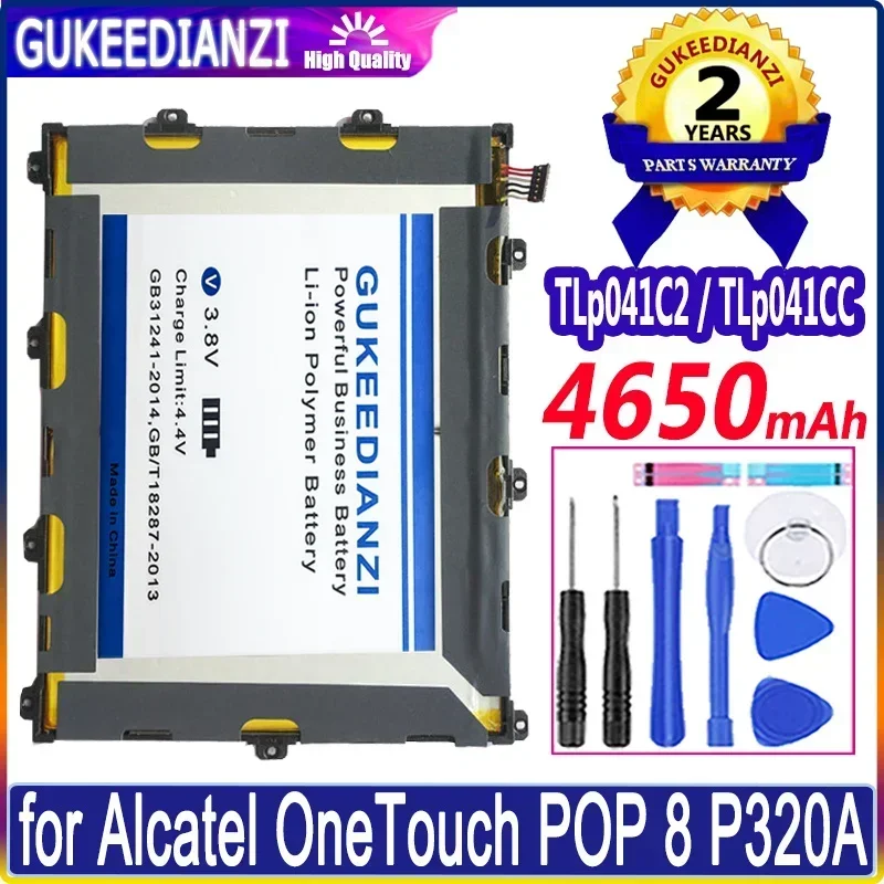 

4650mah battery for TLp041CC TLp041C2 for Alcatel OneTouch OnTouch POP 8 POP8 P320A tablet Batterie + TOOLS