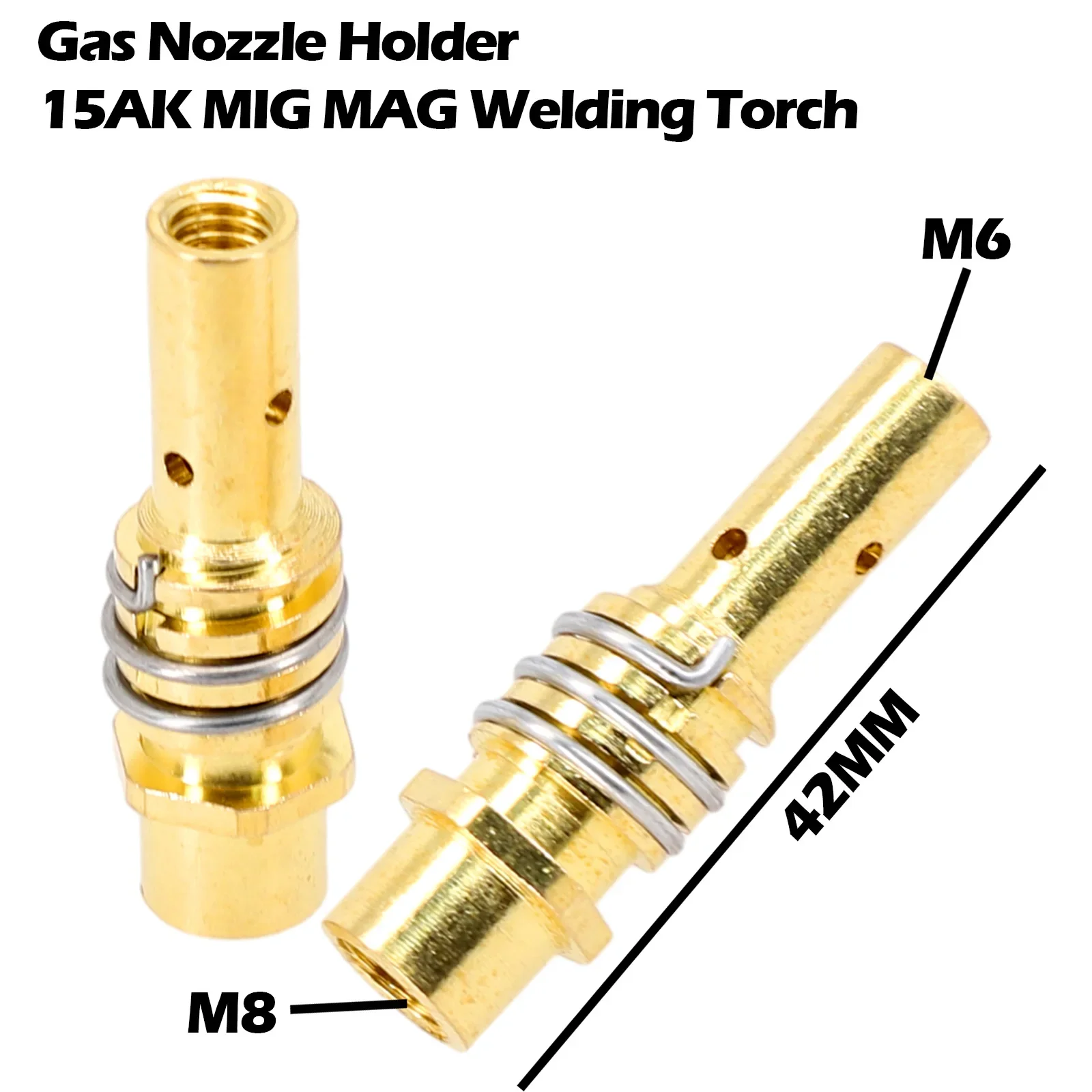 Per torcia di saldatura MIG/MAG Punta di contatto Supporto per ugello del gas Accessori per saldatura Buona compatibilità Riduce la conducibilità del rame