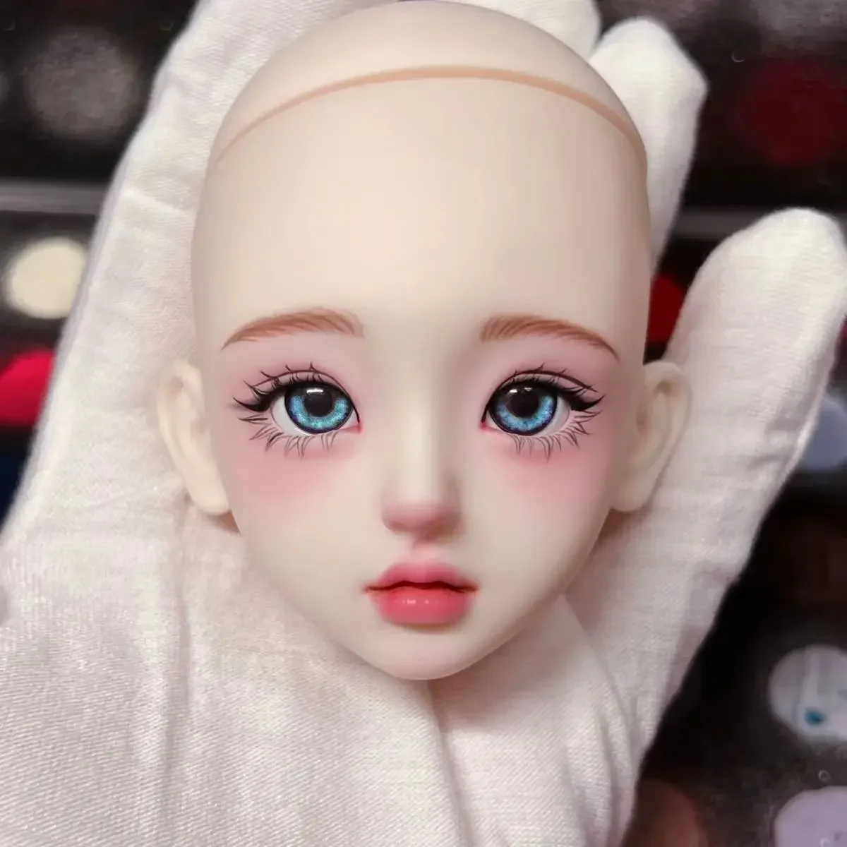 New Arrival 1/6 Head with Makeup for 28cm Girls Doll Accessories Open Head Dress Up Toys