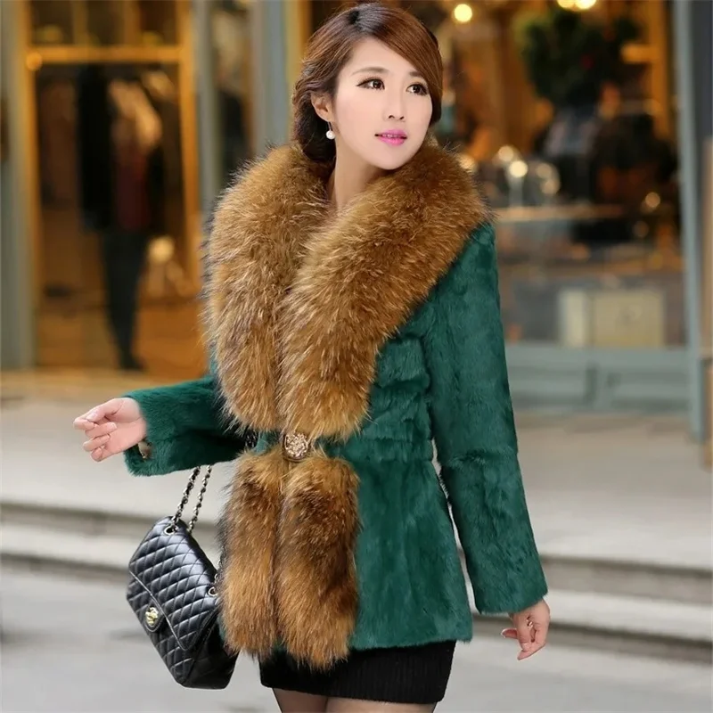 Autumn Winter Female High-end Faux Fur Coat 2025 Women Large Size 5XL Fur Jacket Korean Ladies Fashion Leisure Plush Top Outwear