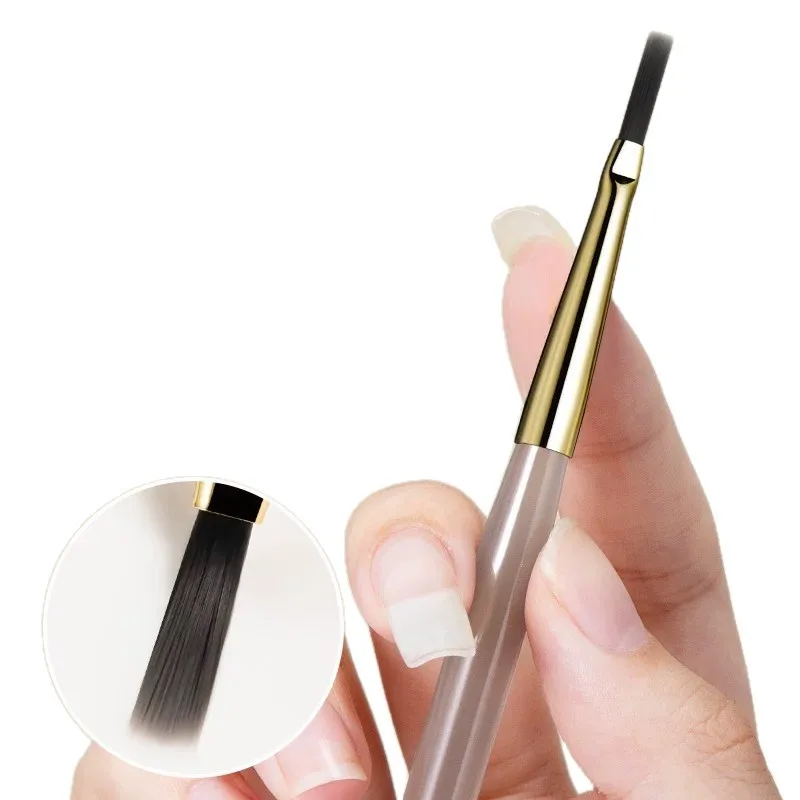 1/2 STKS Franse Plaid Nail Art Penselen Set - Lijnraster Patroon Tekenpen voor DIY UV Gel Uitbreiding Schilderbenodigdheden