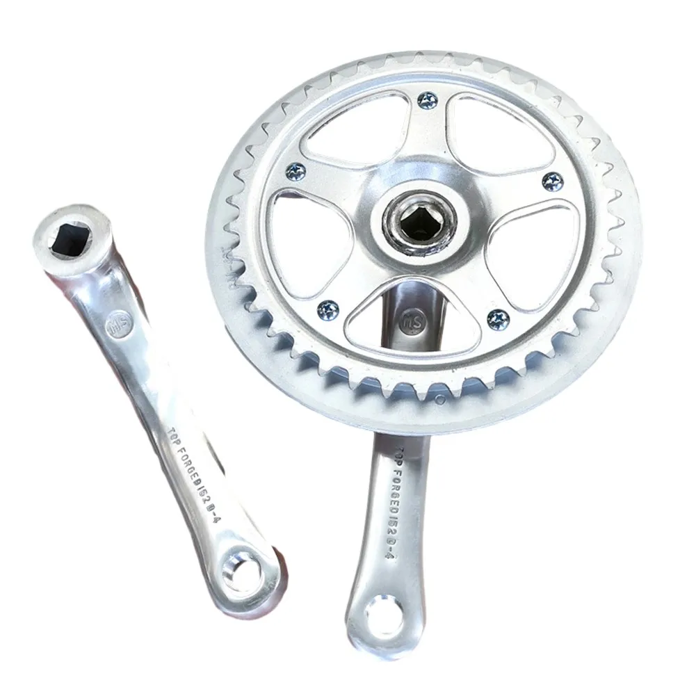 

Single Speed Crankset For Folding Bikes For Road Bikes Silver 38T Alloy Chainwheel High Quality Material Brand New