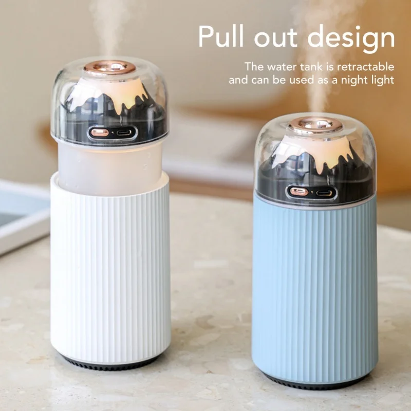 Small Night Light Humidifier 300ml Portable Mist Sprayer 2 In 1 Mini USB Car Humidifier With Night Light For Office 5V