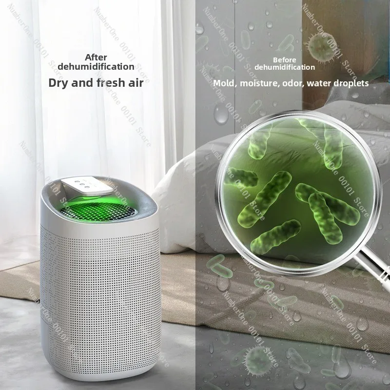 Household Dehumidifier Air Purifier 2 In 1 Machine Moisture Absorber for Indoor Wardrobe Damp Removal