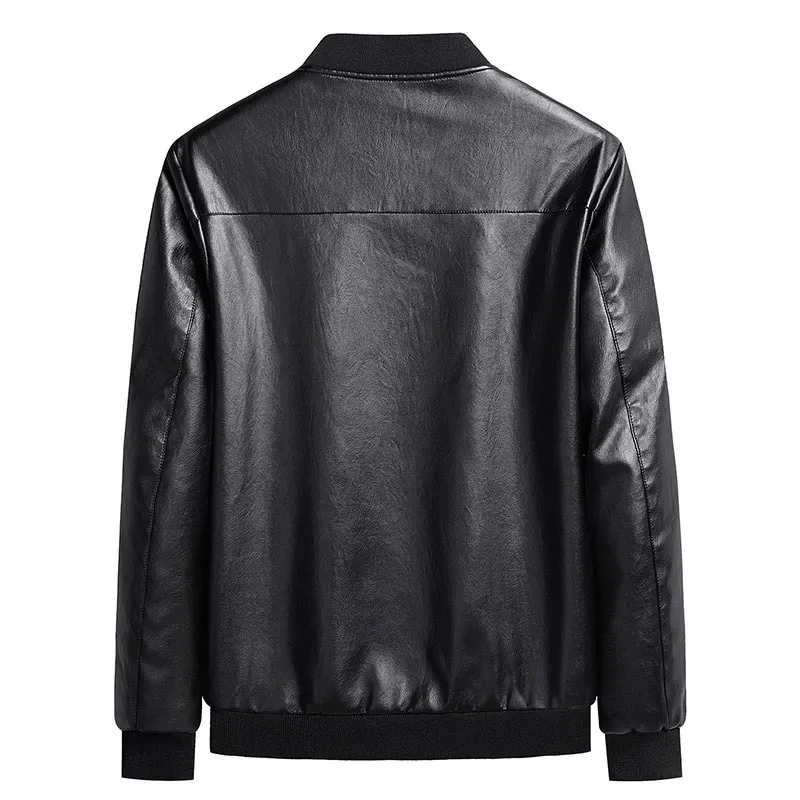 Leather Jacket Men Korean Fashion Leather Sheepskin Man Leather Coat Trend Casual Slim Fit Male Clothing Plus Size 8XL