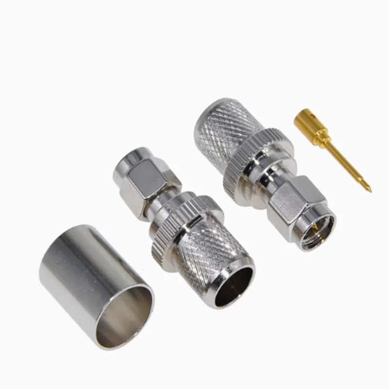 5pcs SMA-J-JW-RP-1.5-3-5 Right Angle male head inner screw inner hole inner needle connector 50-3RG316RG58