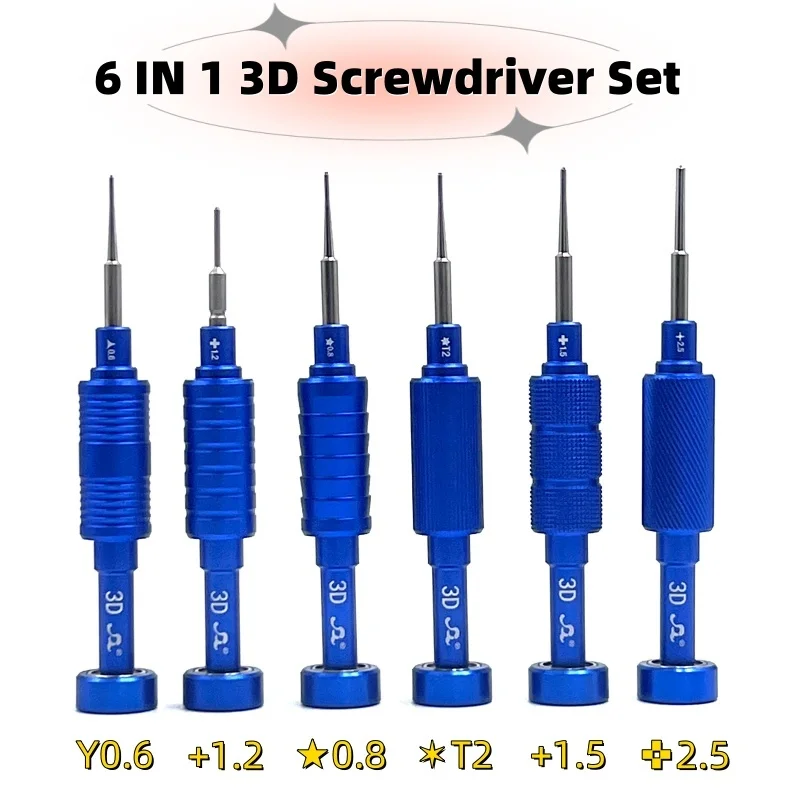 

Screwdriver SW-8168 3D Percision 6 In 1 For IPhone Notebook Watch And Glasses Repair With Magnetic Screwdriver Set Hand Tools