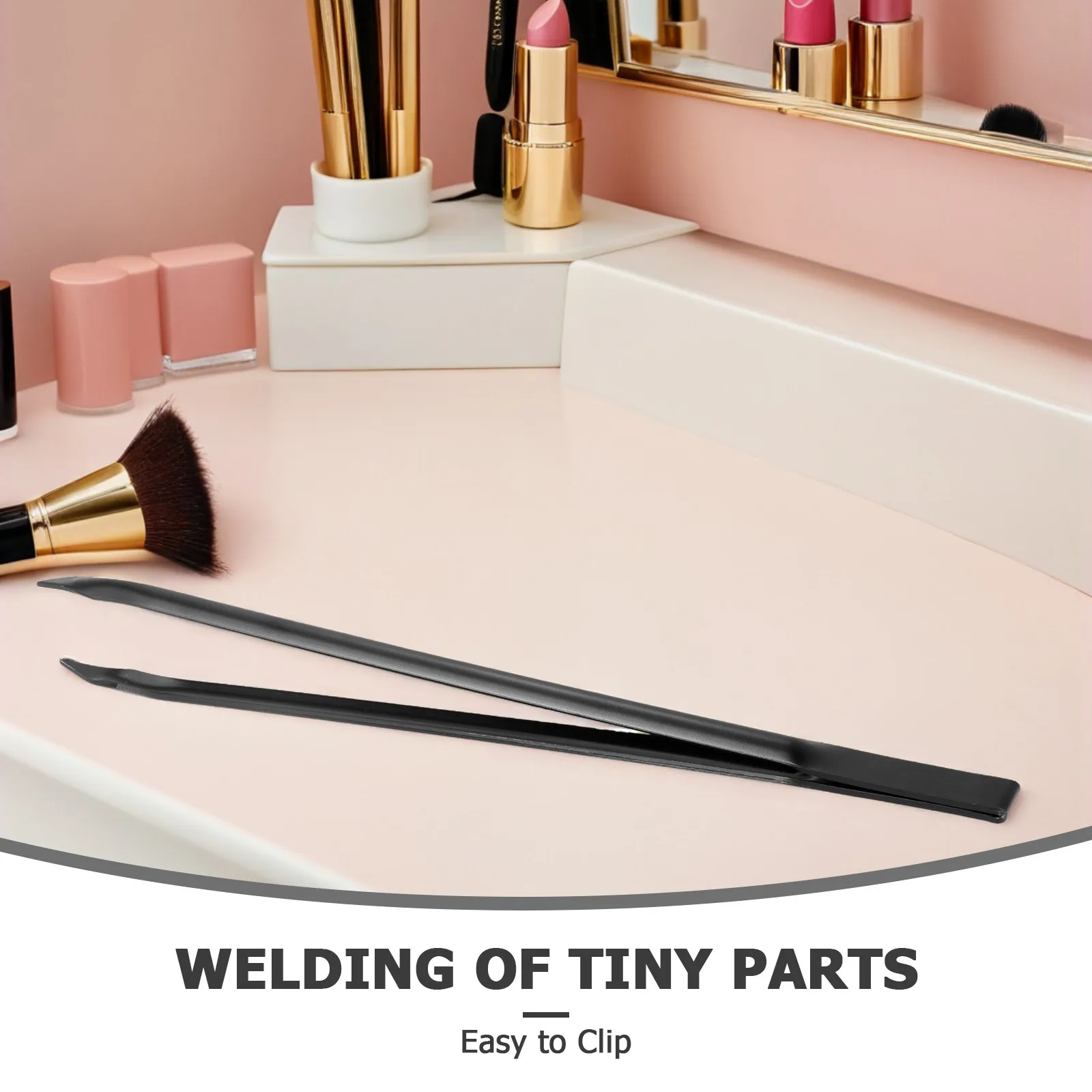 Black Iron Jewelry Precision Tweezers Extended Length Sharp Tip Soldering Tweezers for Jewelry Processing Soldering Welding