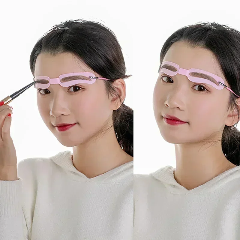 Sdotter Herbruikbare wenkbrauwvormende sjabloon Wenkbrauwstencils Brow Shaper Eye Brow Tekening Gids Verzorgingskaart Cosmetica Gemakkelijk make-up