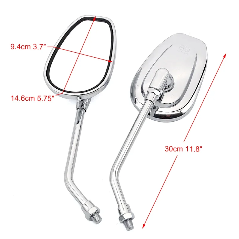 10mm Universal Motorcycle Rearview Mirrors Scooter Chrome Side Mirror For Yamaha Jog BWS BWS 100 125 Vino Suzuki GN 125