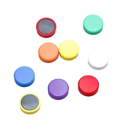 30Pcs Whiteboard Magnets Strong Round Magnets Magnetic Button Stickers For Pin Board Notice Board Refrigerator Picture (Random